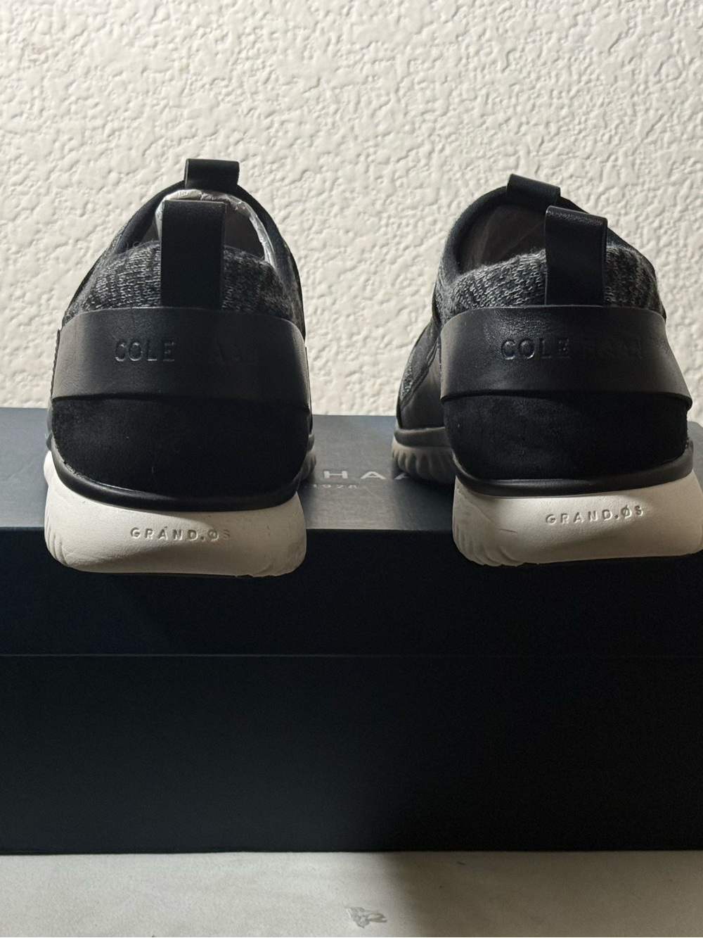 Cole Haan Women’s Slip-On Knit Sneakers in Gray and Black - Picture 3 of 9